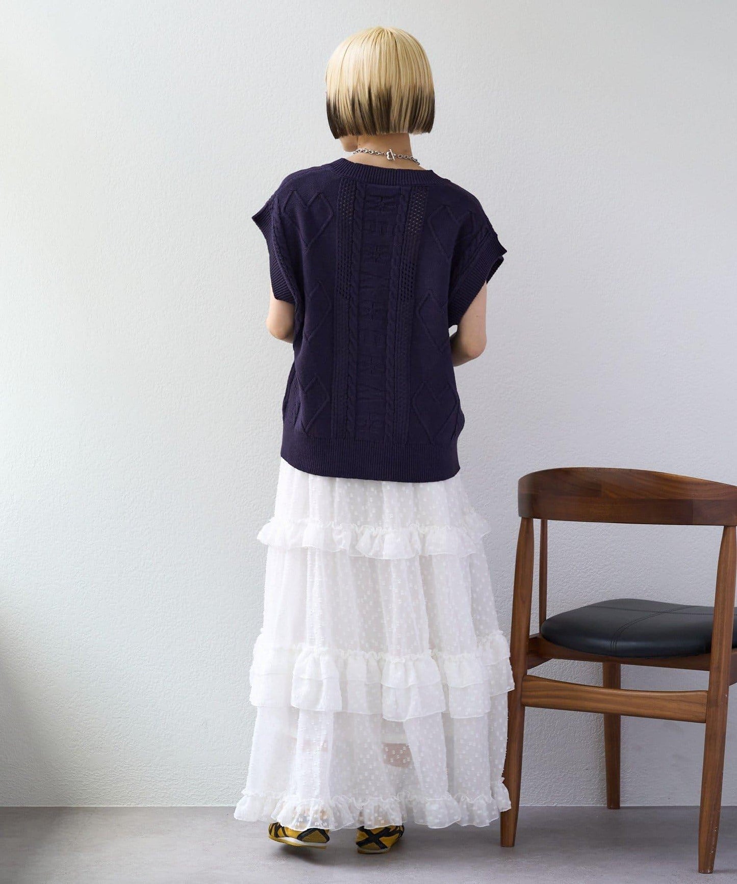 w closet 愛心刺繡 針織背心