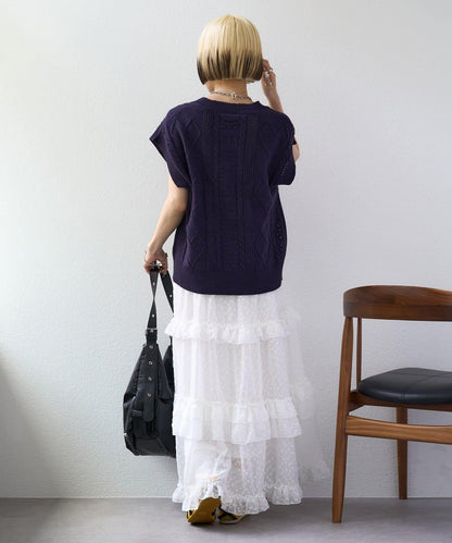 w closet 愛心刺繡 針織背心