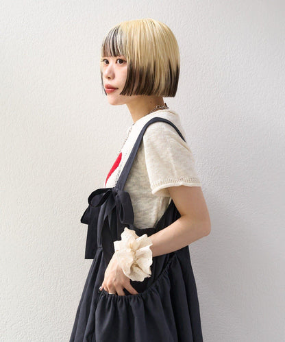 I LOVE 字母針織上衣