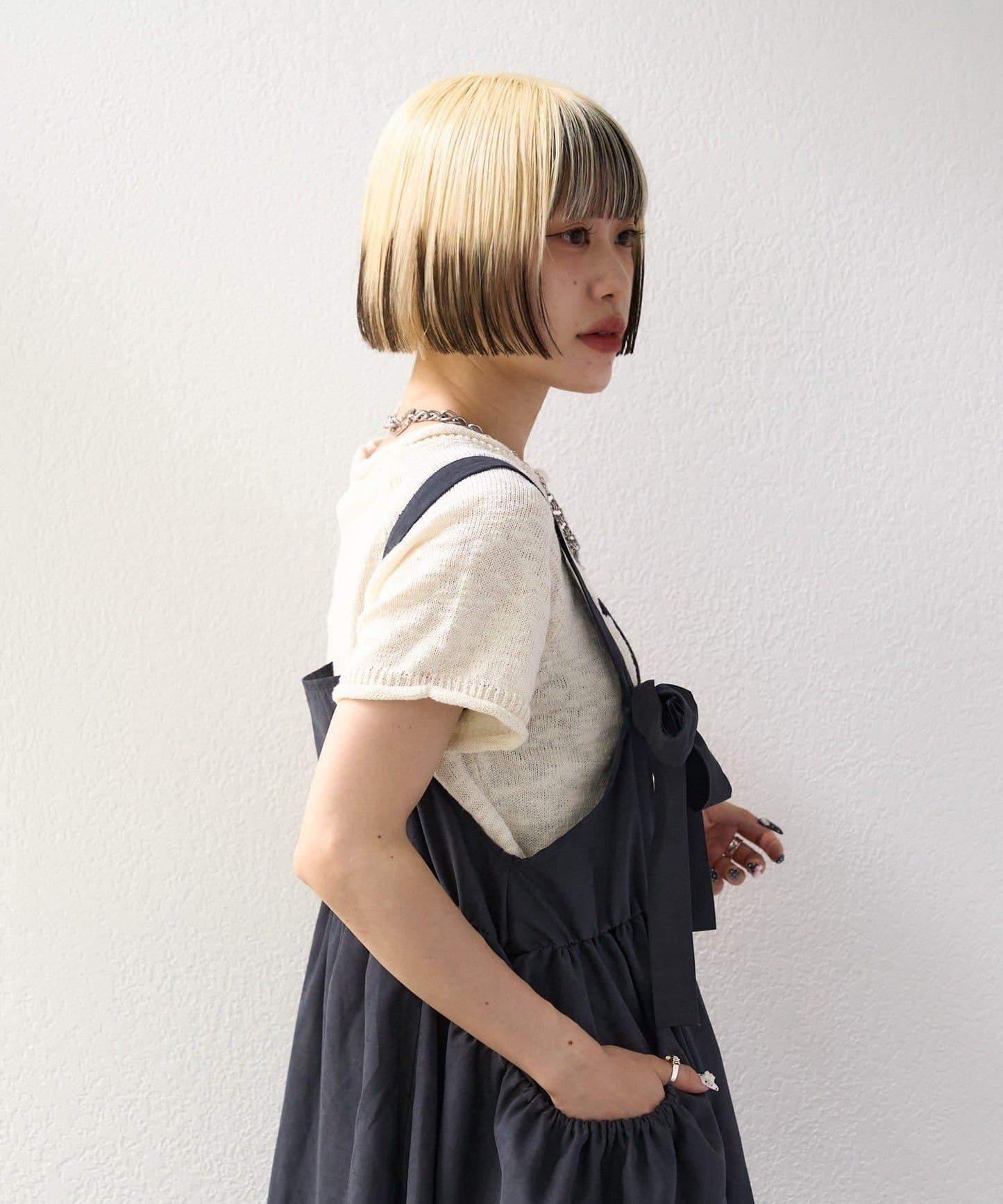 I LOVE 字母針織上衣