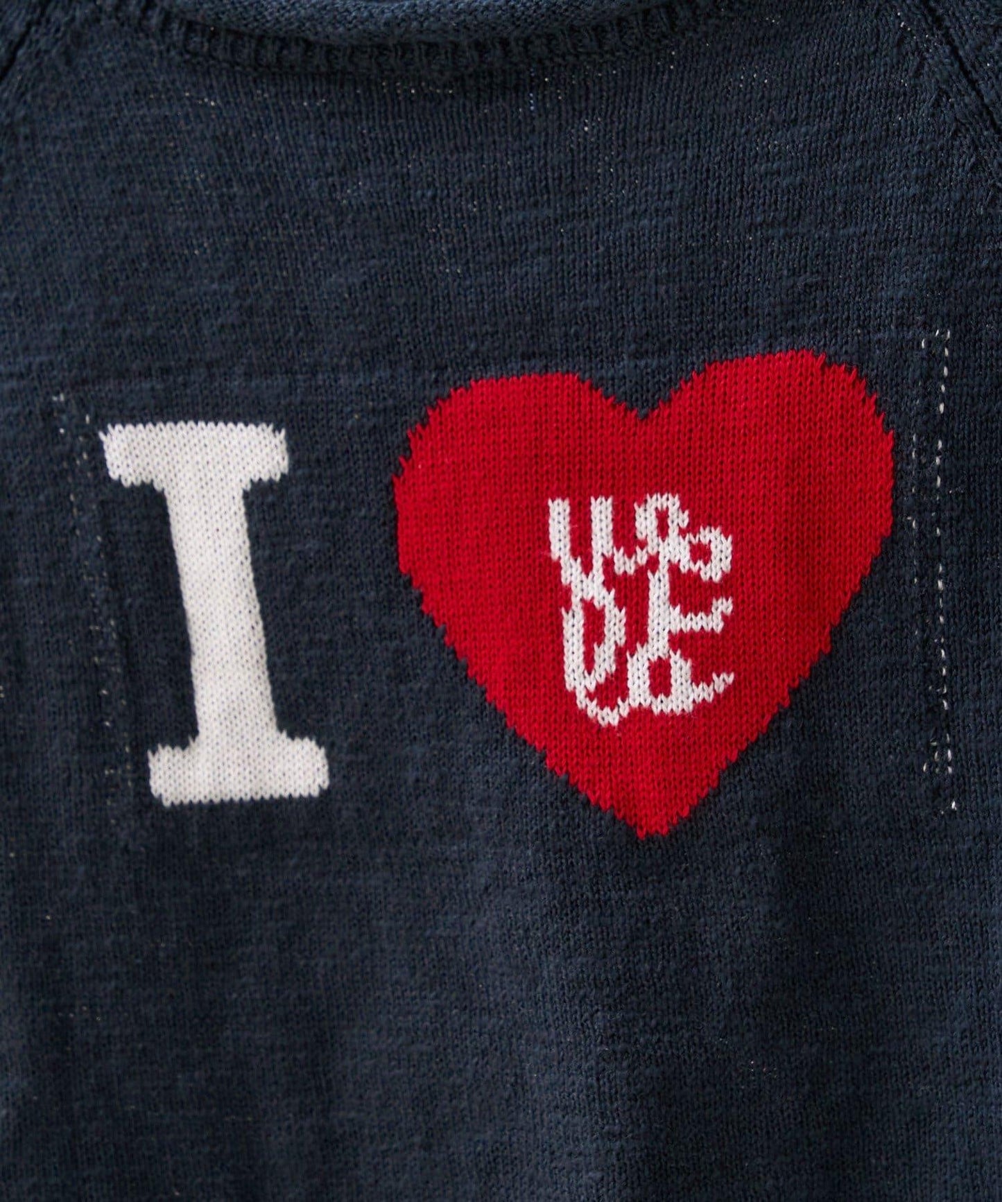 I LOVE 字母針織上衣