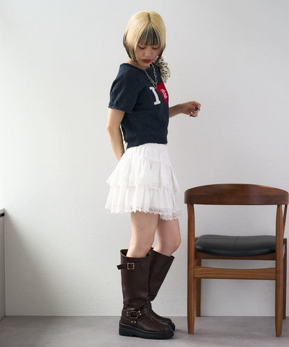 I LOVE 字母針織上衣