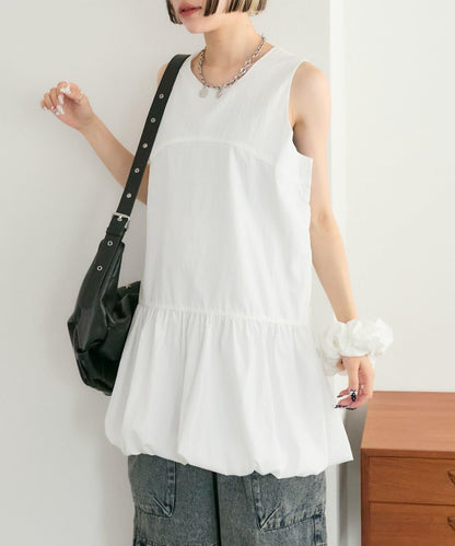 褶皺領 氣球廓形 連衣裙