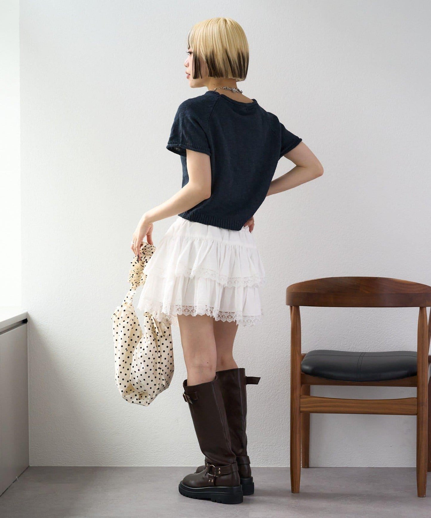 I LOVE 字母針織上衣