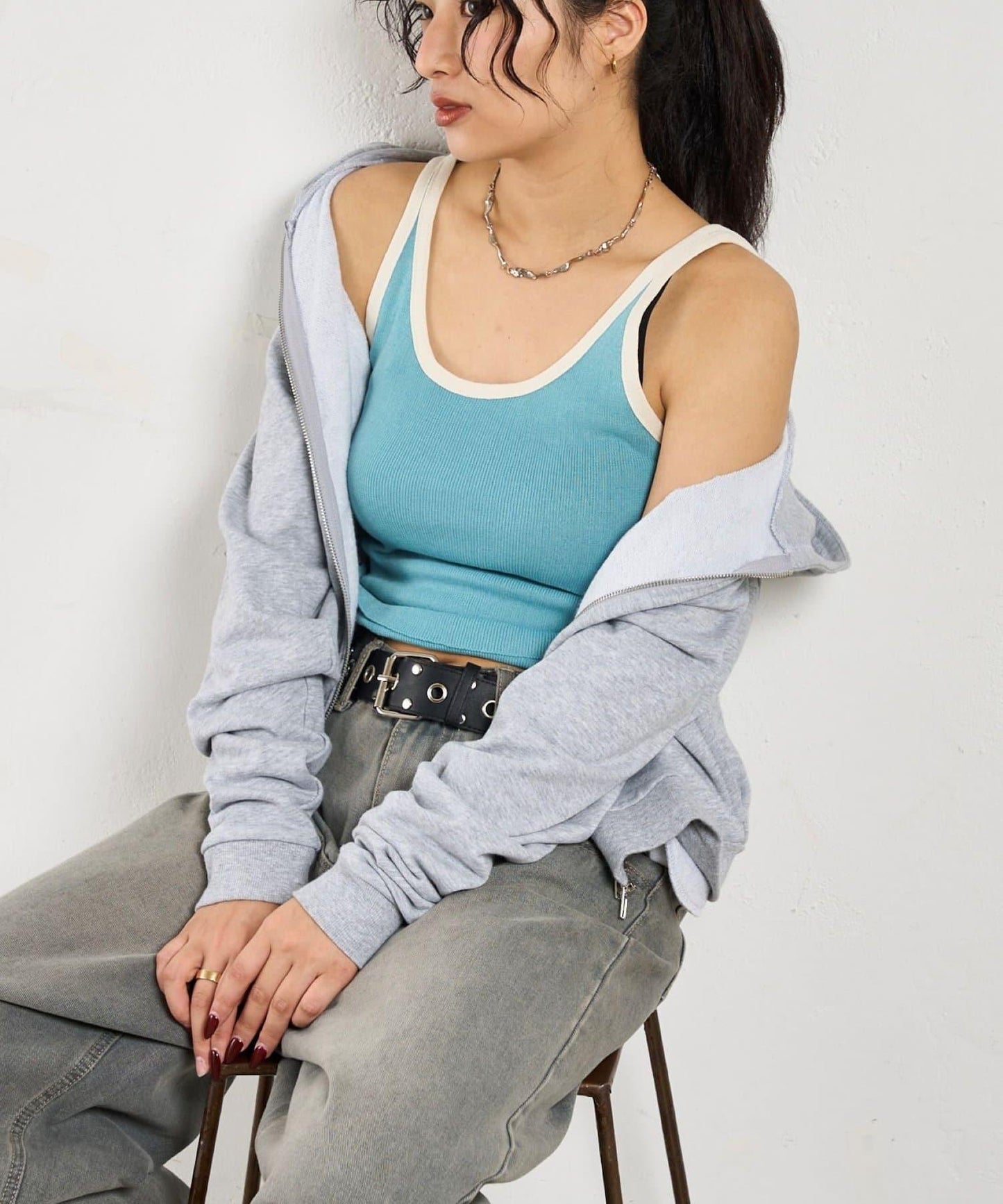 滾邊針織吊帶 6色可選