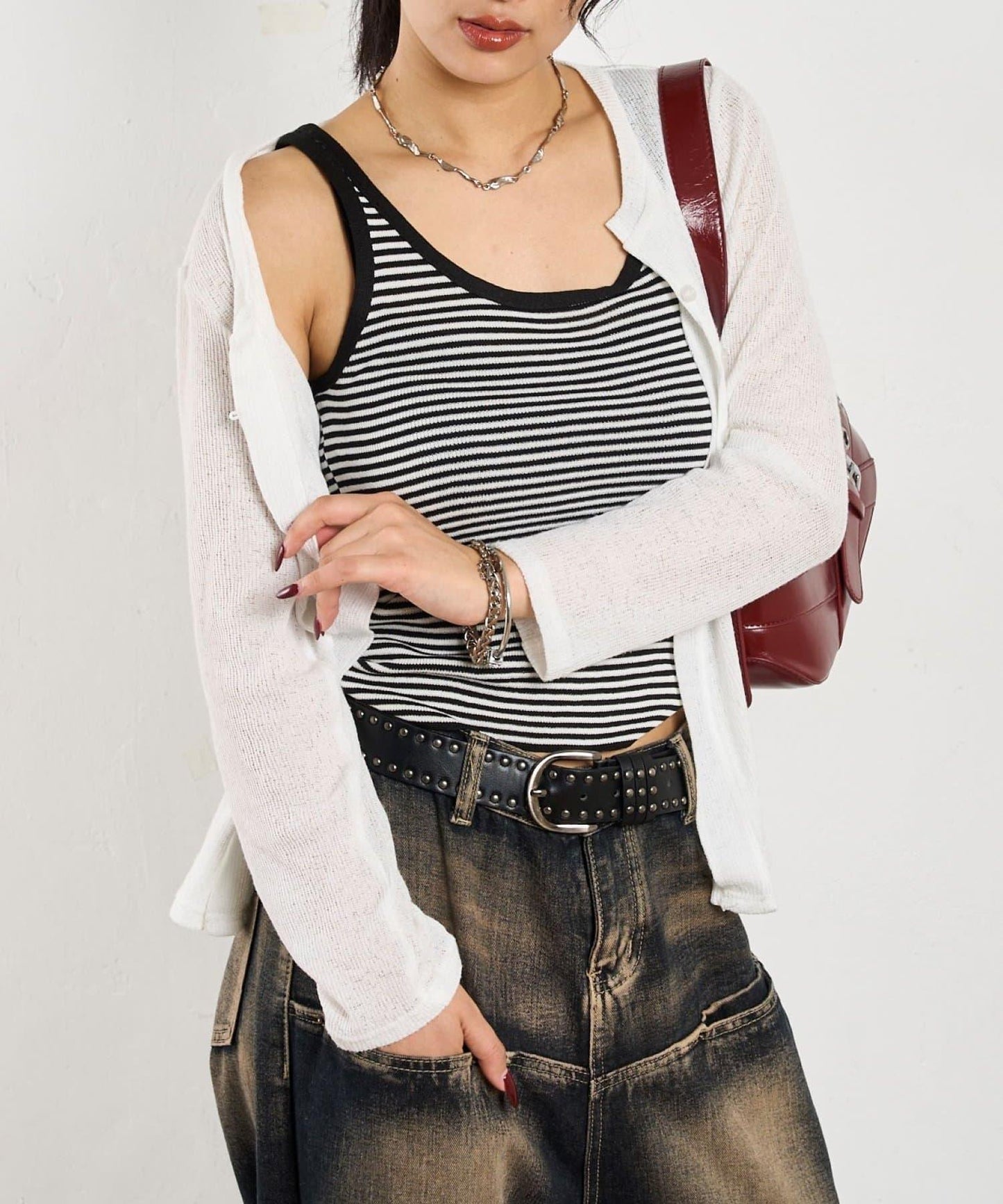 滾邊針織吊帶 6色可選