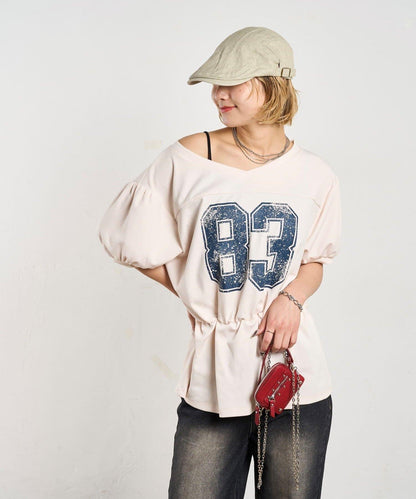 數字印花 中長款T恤