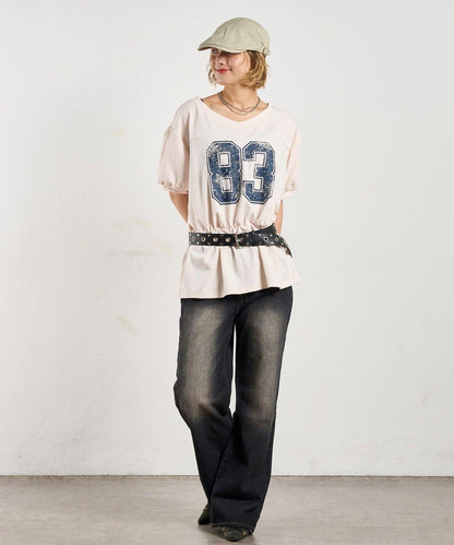 數字印花 中長款T恤