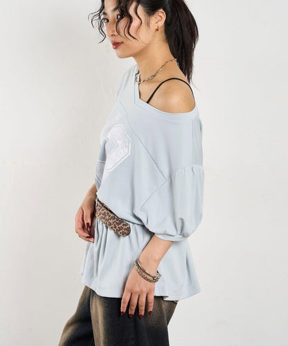 數字印花 中長款T恤