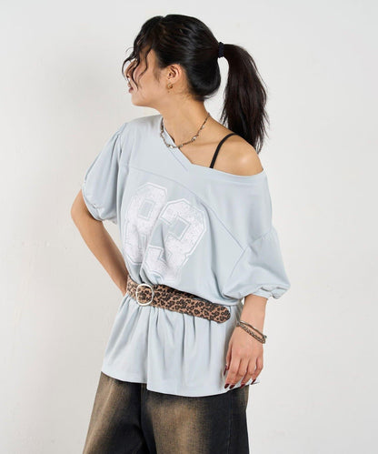 數字印花 中長款T恤