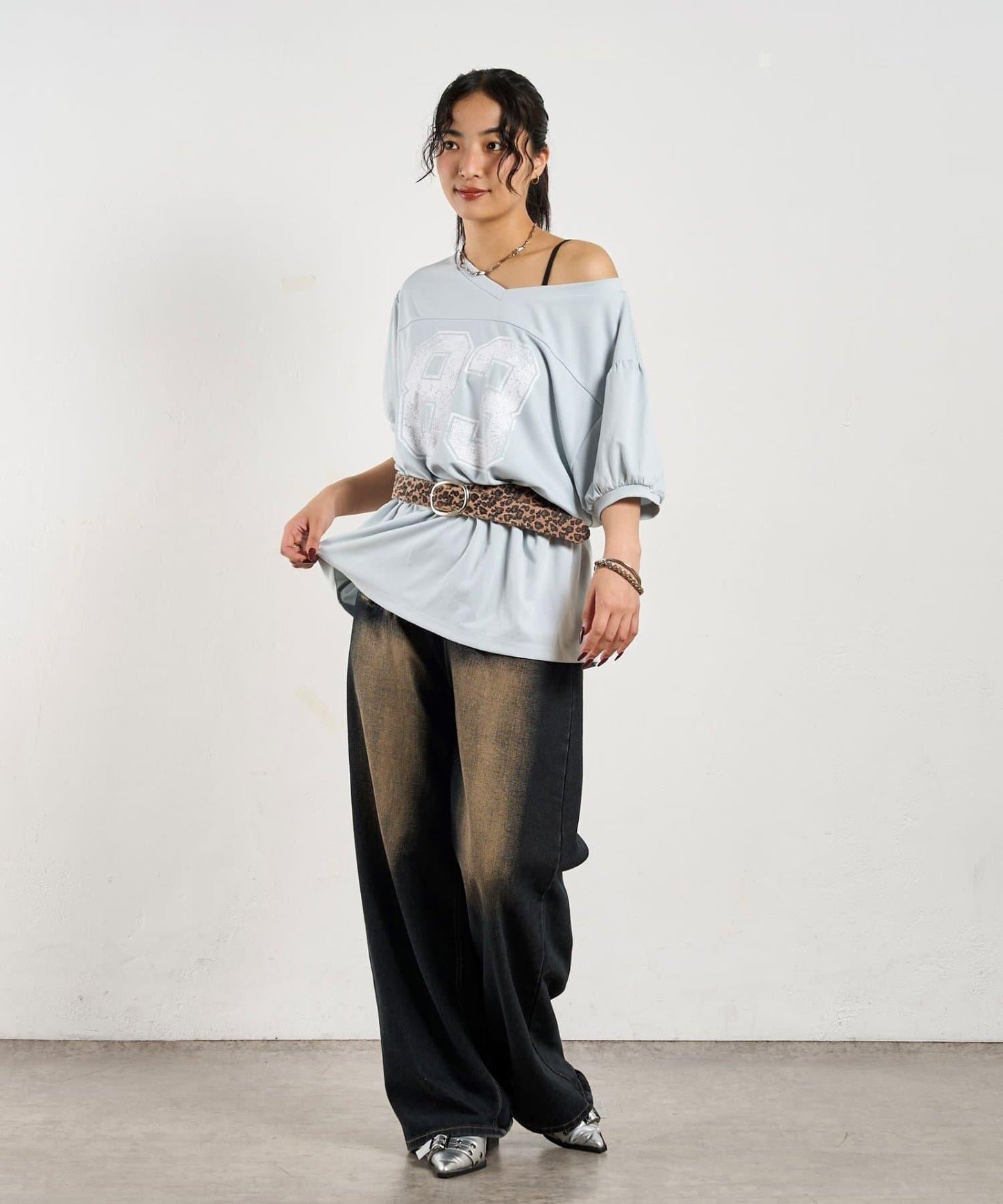 數字印花 中長款T恤