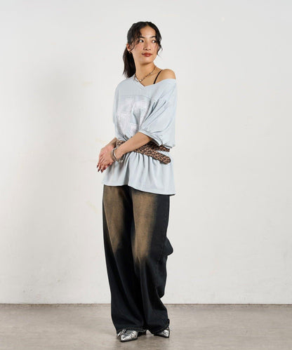 數字印花 中長款T恤