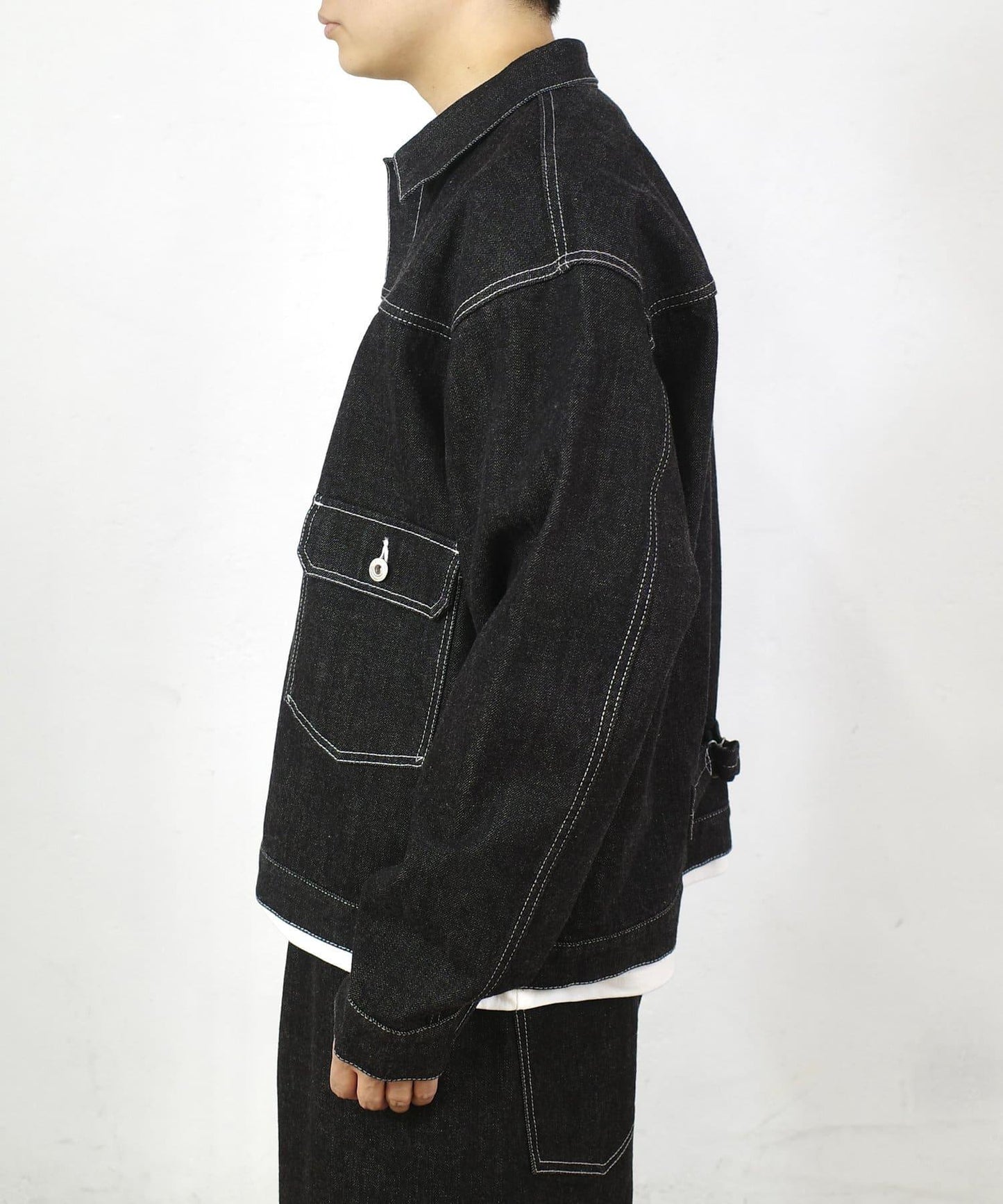 WHO'S WHO gallery 黑色牛仔夾克 日本製