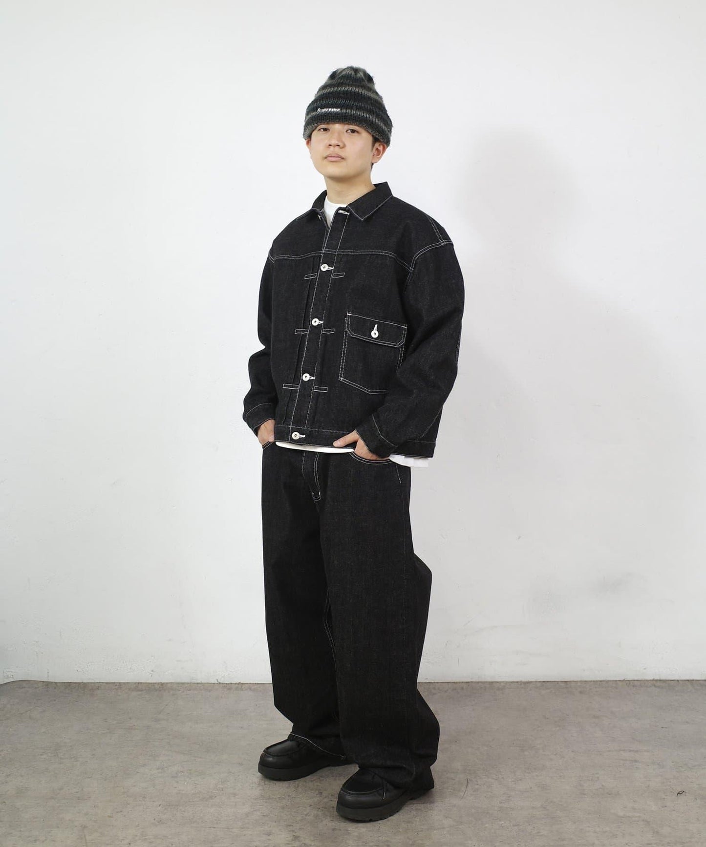 WHO'S WHO gallery 黑色牛仔夾克 日本製