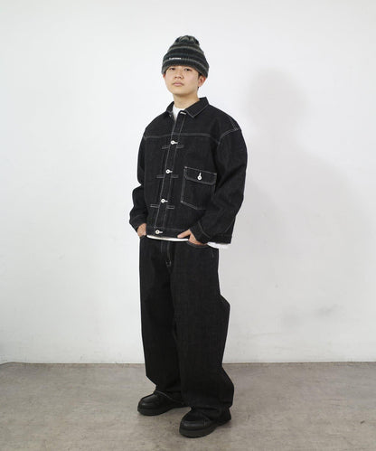 WHO'S WHO gallery 黑色牛仔夾克 日本製