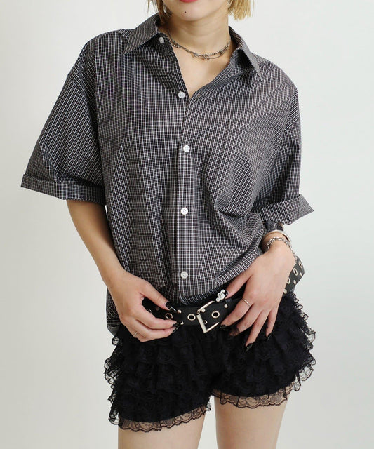 WHO'S WHO gallery 格紋短袖襯衫