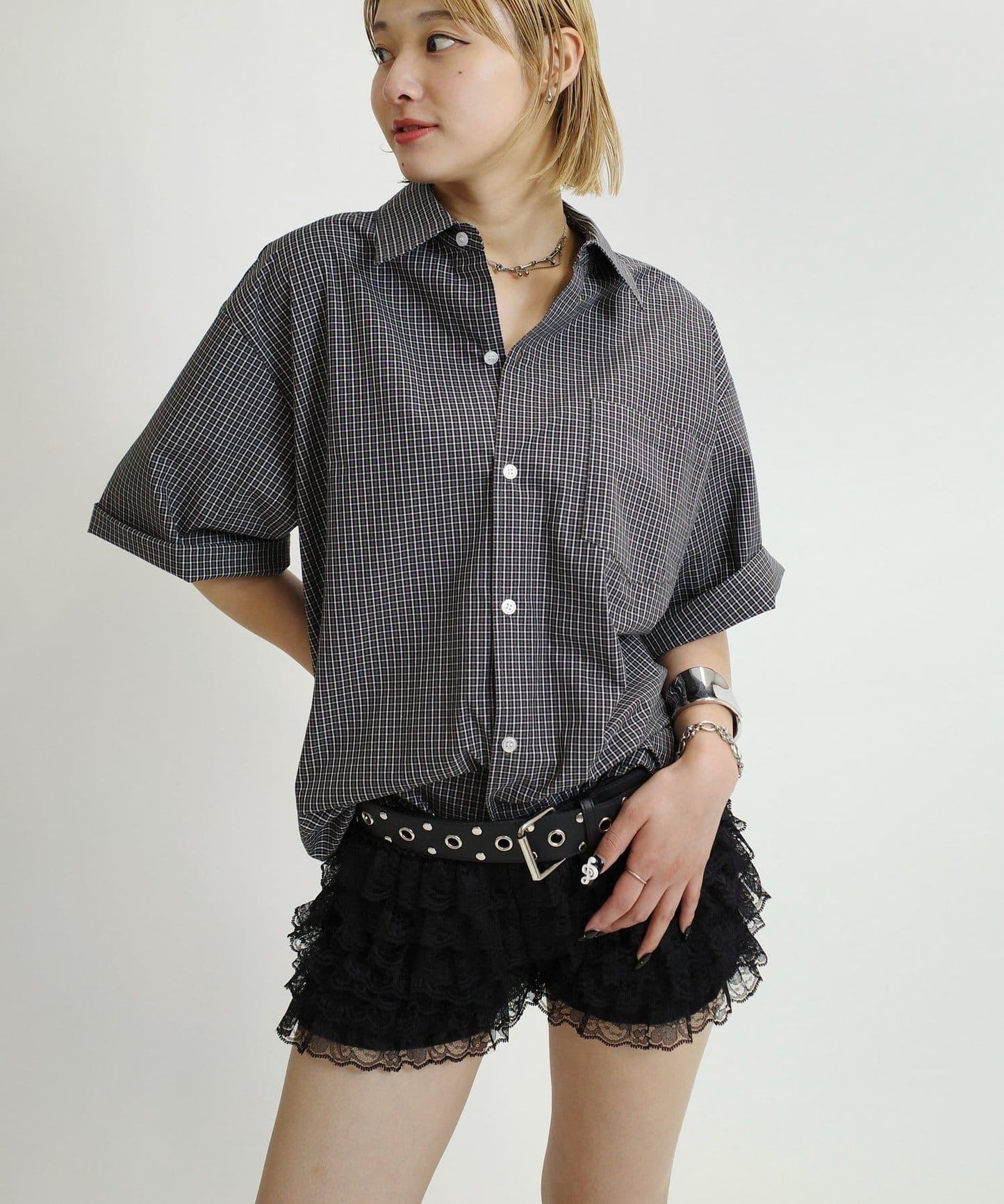 WHO'S WHO gallery 格紋短袖襯衫