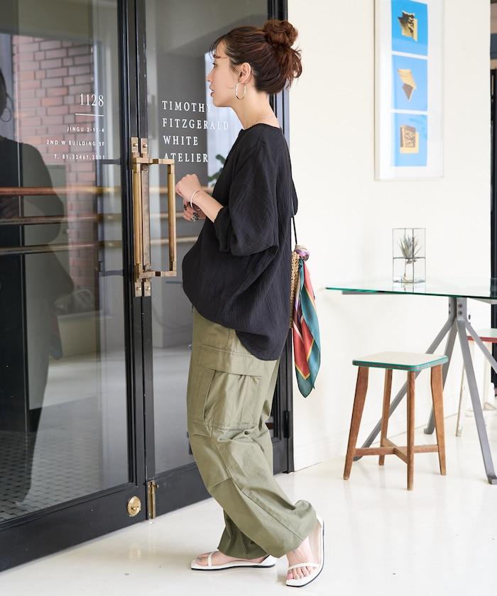 印度雙層紗 Henley紐扣 長袖 上衣