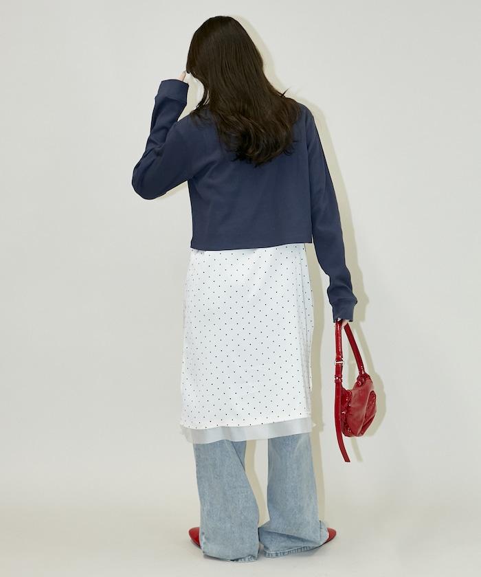 輕質華夫格亨利領長袖T恤