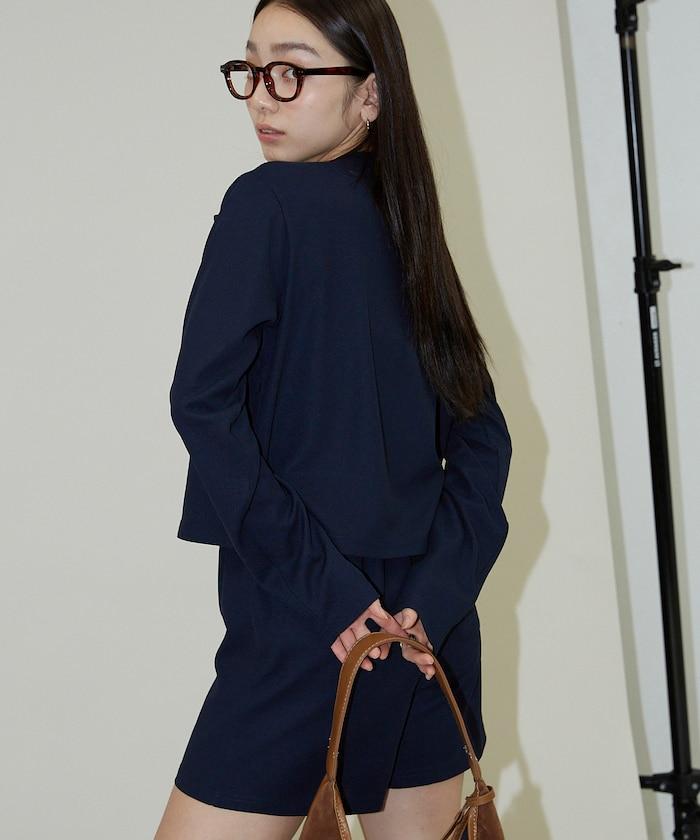 荷葉邊設計 開衫短褲 套裝