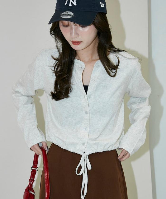 抽繩設計 針織開衫