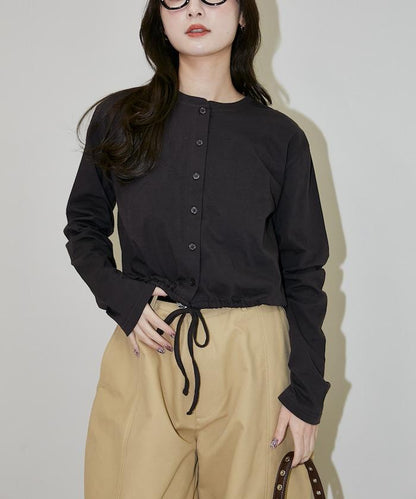 抽繩設計 針織開衫