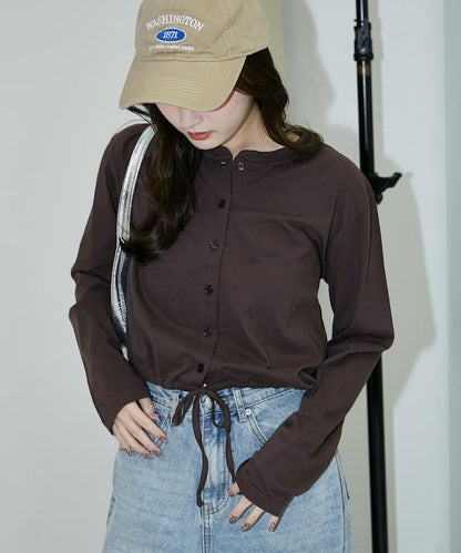 抽繩設計 針織開衫