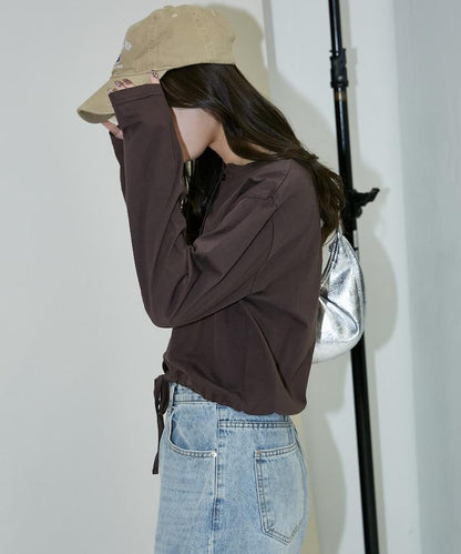 抽繩設計 針織開衫