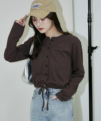 抽繩設計 針織開衫