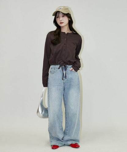 抽繩設計 針織開衫