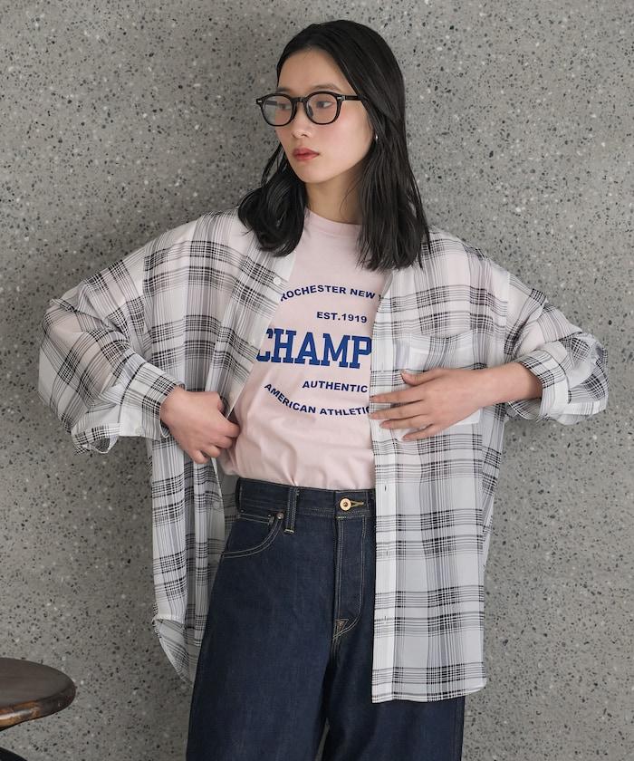 漸變透視格紋襯衫