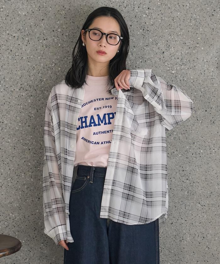 漸變透視格紋襯衫