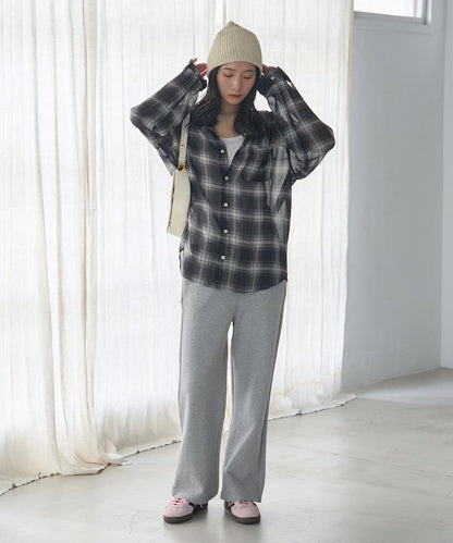 漸變透視格紋襯衫