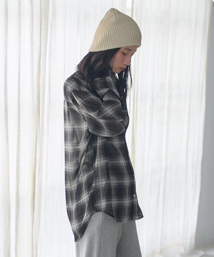 漸變透視格紋襯衫