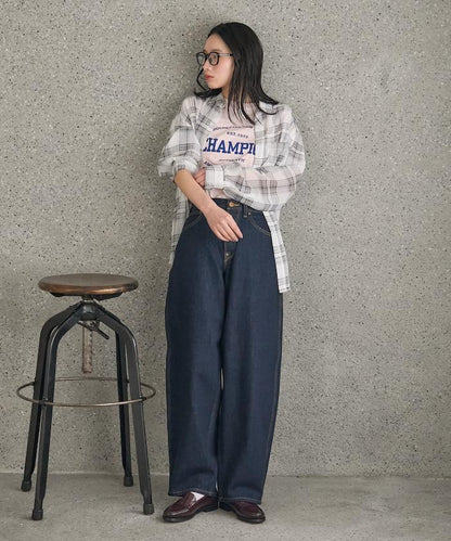 漸變透視格紋襯衫