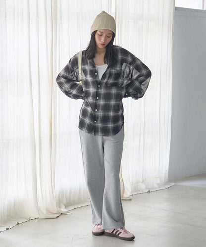 漸變透視格紋襯衫