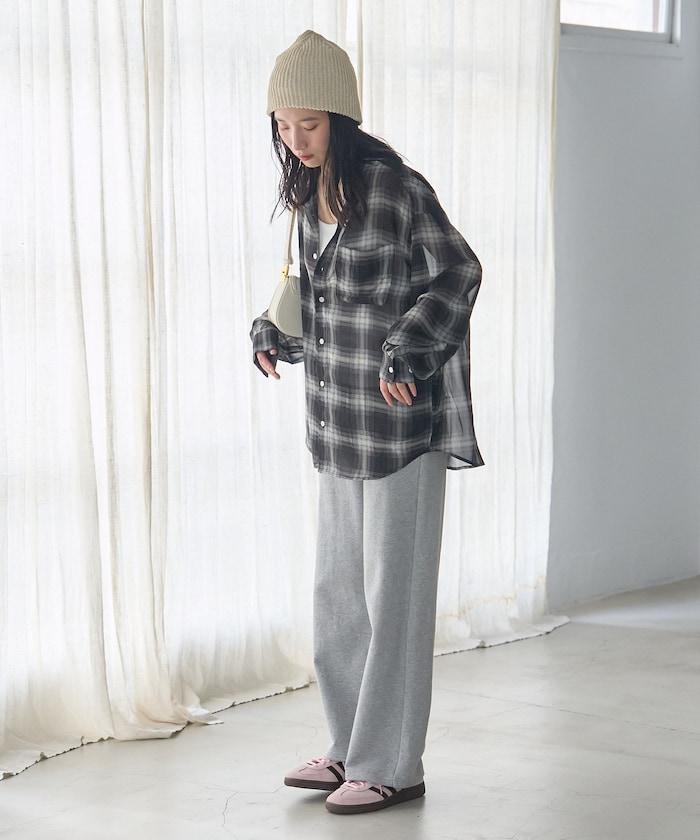 漸變透視格紋襯衫