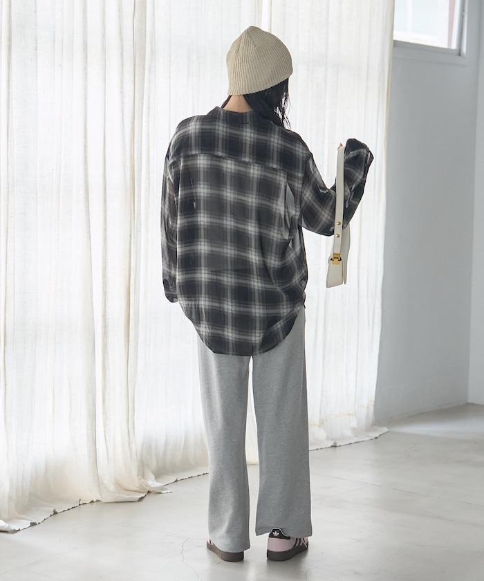 漸變透視格紋襯衫