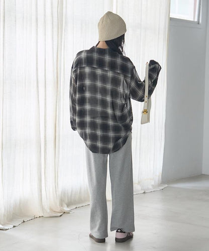 漸變透視格紋襯衫