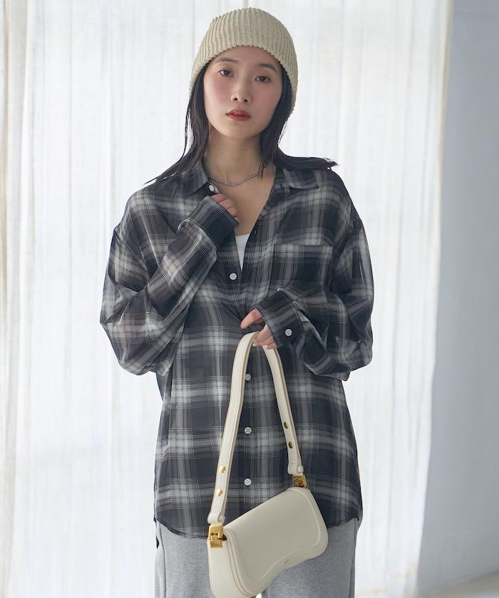 漸變透視格紋襯衫