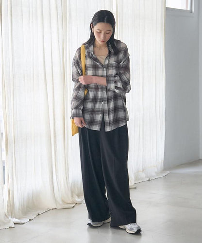 漸變透視格紋襯衫