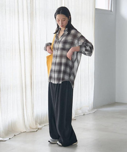 漸變透視格紋襯衫