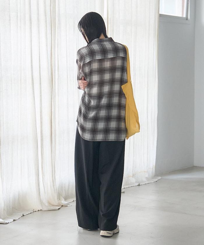 漸變透視格紋襯衫