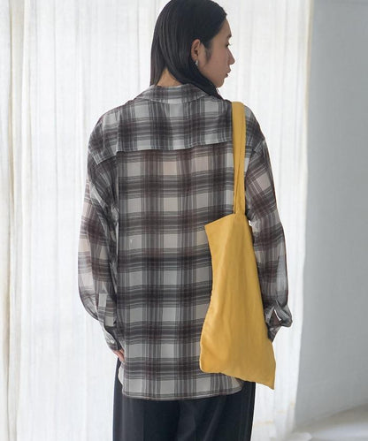 漸變透視格紋襯衫