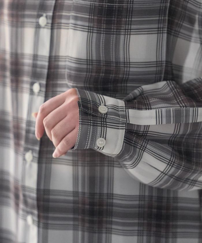 漸變透視格紋襯衫