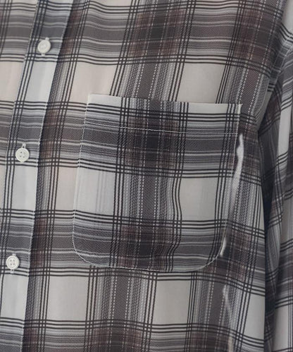 漸變透視格紋襯衫