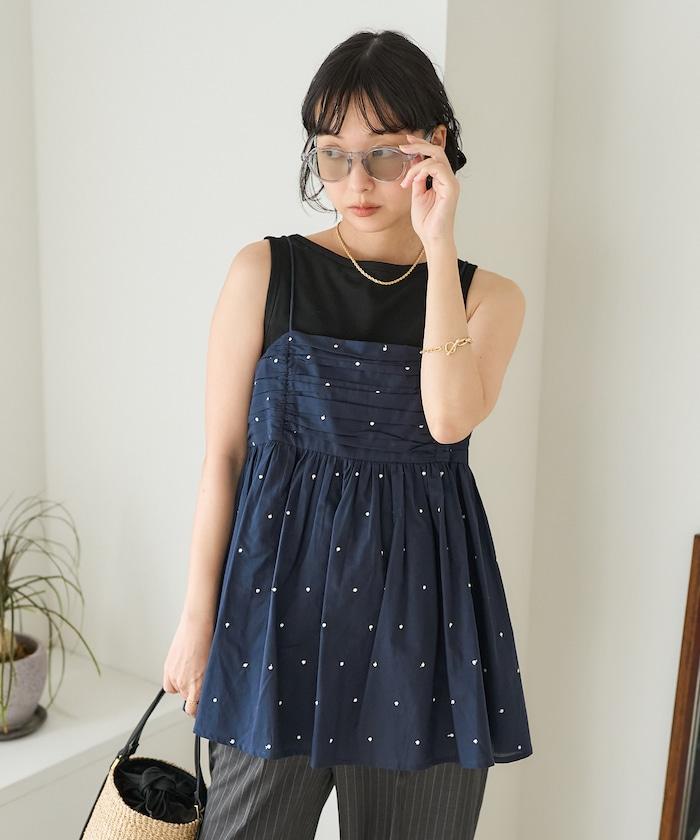 印度風亮片點點刺繡 後背開口 罩杯吊帶上衣（可搭配成套）