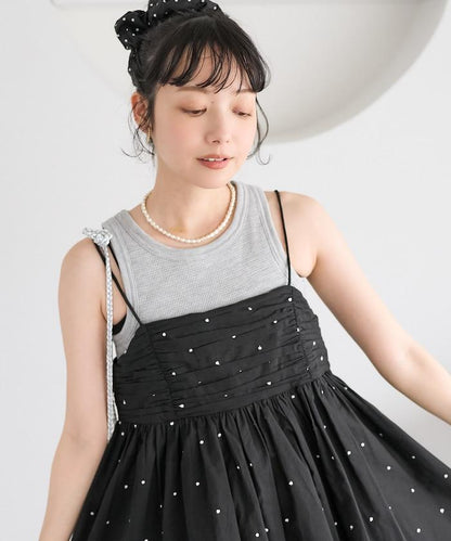 印度風亮片點點刺繡 後背開口 罩杯吊帶上衣（可搭配成套）