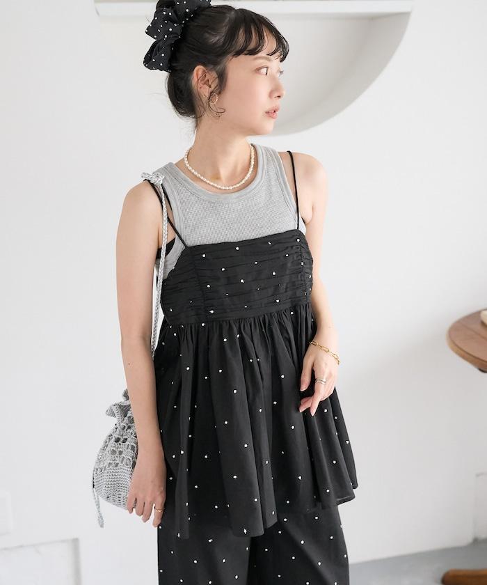 印度風亮片點點刺繡 後背開口 罩杯吊帶上衣（可搭配成套）