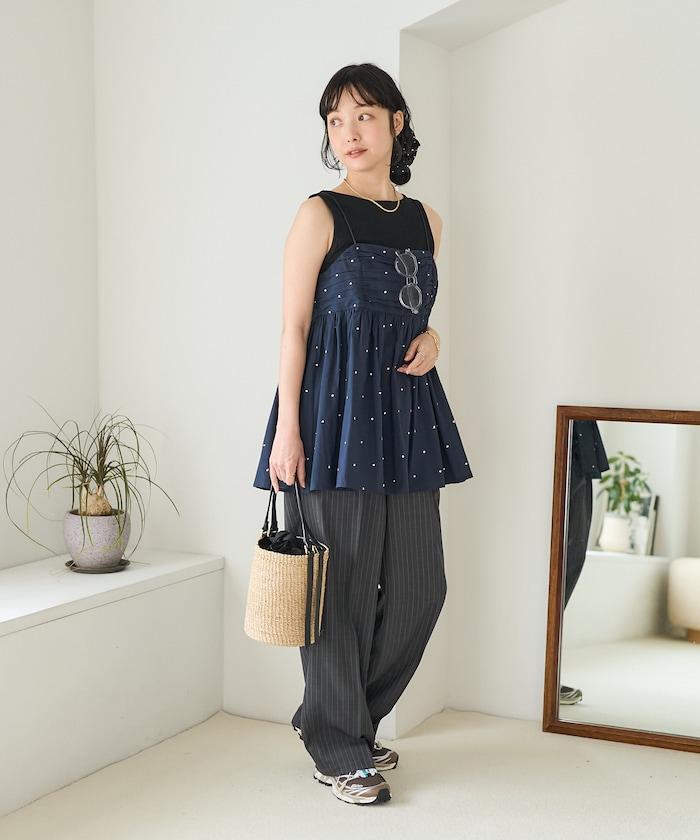 印度風亮片點點刺繡 後背開口 罩杯吊帶上衣（可搭配成套）